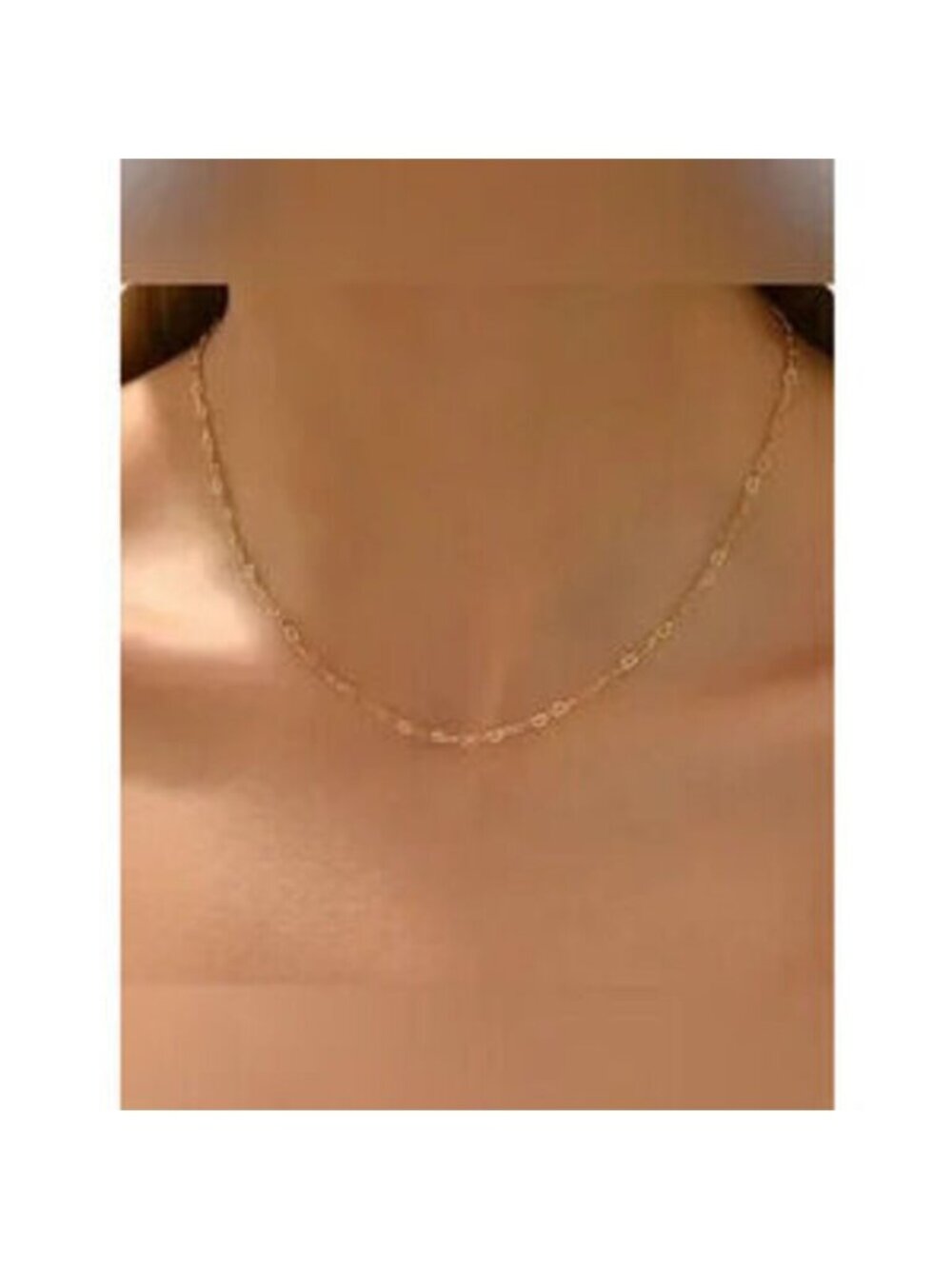 18k Gold Plated Dainty Heart Chain Necklace Gift